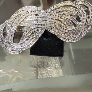 Infinity Knot Rhinestone Bangle – Roomy Comfortable Fit